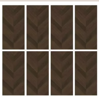 Carreaux de sol en céramique effet bois chevrons vintage, texture parquet réaliste, antidérapants et antibactériens pour salon et salle à manger modernes