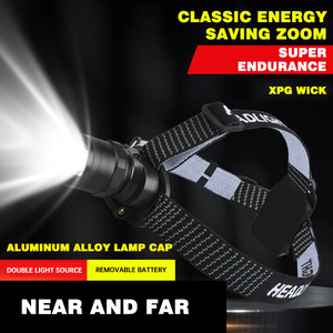 Linterna Frontal PINJIAN de Aleación de Aluminio con Pilas Secas, para <span class=keywords><strong>Camping</strong></span>, Búsqueda y Rescate, Pesca, con Enfoque de Haz de Luz Largo y Corto - Product Image 4