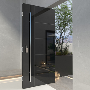 Villa Porte de sécurité en acier au design moderne Porte d'entrée en acier personnalisée Porte en acier de haute qualité pour <span class=keywords><strong>pivot</strong></span> principal - Product Image 2