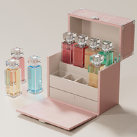 Coffret cadeau de parfum Genie Collection, étui de rangement en cuir de luxe, parfum privé, résistant à l'eau, cosmétique en MDF, bois laser, bambou