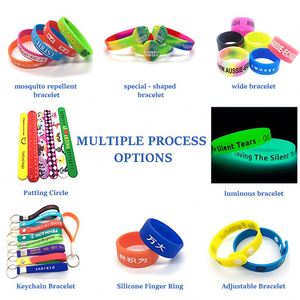 Vente en gros directe, bracelet en silicone de haute qualité, personnalisé avec message ou logo, échantillon gratuit, promotion, bracelet en caoutchouc - Product Image 5
