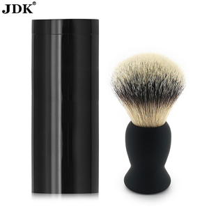Pinceau à raser en poils synthétiques de couleur ember en mousse naturelle avec manche en acrylique, cadeau de rasage pour homme - Product Image 5