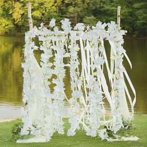 Guirlandes artificielles de fleurs de cerisier, 135 têtes, 100-200 cm, pour décoration extérieure de mariage, utilisation en plafond ou pour climatisation - Product Image 3