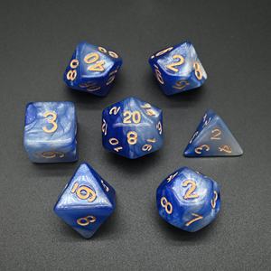 Precio <span class=keywords><strong>de</strong></span> fabricantes azul blanco <span class=keywords><strong>DND</strong></span> dados acrílicos poliédricos para juegos <span class=keywords><strong>de</strong></span> rol - Product Image 1
