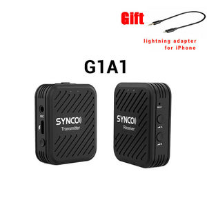 <span class=keywords><strong>SYNCO</strong></span> ไมโครโฟนไร้สาย G1 G1A1 G1A2 G,ไมโครโฟนไร้สาย2.4ระบบบันทึกวิดีโอไมโครโฟนสำหรับกล้อง DSLR สมาร์ทโฟน - Product Image 5