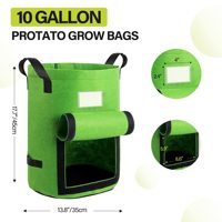Sac de culture de pommes de terre de 1 à 400 gallons Sac de plantation de fruits et légumes Sacs de culture en tissu non tissé respirant avec rabat et poignées