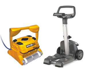 Aspirateur robotisé pour <span class=keywords><strong>piscine</strong></span> Dolphin Wave 100 <span class=keywords><strong>avec</strong></span> <span class=keywords><strong>chariot</strong></span> mobile, machine de nettoyage de <span class=keywords><strong>piscine</strong></span> entièrement automatique pour usage commercial - Product Image 4