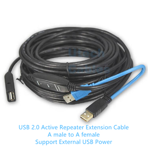 <span class=keywords><strong>Cavo</strong></span> di <span class=keywords><strong>Prolunga</strong></span>/Ripetitore <span class=keywords><strong>USB</strong></span> 2.0 Maschio-Femmina OEM di Alta Qualità con Schermatura Intrecciata e Rivestimento in PVC - 10M (Placcato in Nichel/Oro per Computer) - Product Image 4