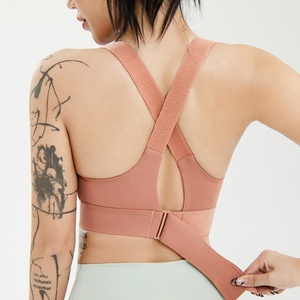 Soutien-gorge <span class=keywords><strong>de</strong></span> <span class=keywords><strong>sport</strong></span> à séchage rapide pour <span class=keywords><strong>femme</strong></span>, haut <span class=keywords><strong>de</strong></span> Yoga réglable, fermeture à glissière sur le devant, sous-vêtements résistants aux chocs - Product Image 1