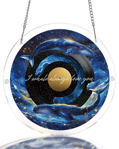 Atrapasueños Acrílico de Ballena Oceánica, Decoración Temática Marina al por Mayor, Logotipo Personalizado OEM, Adorno Colgante para Acuario y Ventana del Hogar - Product Image 1