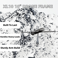 Kit de cadre de drone FPV en métal TYI XL10 de 10 pouces avec une épaisseur de bras de 5 mm et un poids de 2,5 kg, moule privé