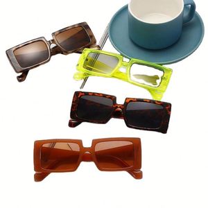 Lunettes de soleil rectangulaires vintage personnalisées avec logo, vente en gros à bas prix, protection UV400, petites lunettes carrées pour femmes 2021 - Product Image 5