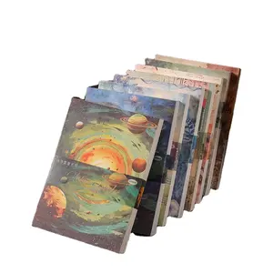 100 lembar buatan tangan buku bahan kertas lintas batas Retro latar belakang dekorasi buku stiker tanpa perekat buku Memo kolase