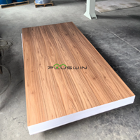 Panneau stratifié PVC haute qualité, motif grain de bois, résistant à l'humidité, pour armoire et meuble de cuisine
