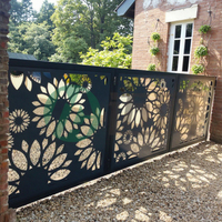 Panneaux décoratifs en aluminium découpés au laser, revêtement poudré, clôtures de jardin, écrans d'intimité, designs personnalisés, modélisation 3D
