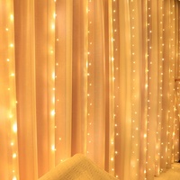 Guirlandes LED avec télécommande USB, étanches IP55, 3m*2m, blanc chaud, décoration de Noël et de mariage pour la maison