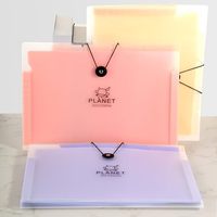 Carpetas de archivos expandibles de color caramelo, tamaño de carta A4, 5 bolsillos, posición de pestaña de PP, juego de organización de documentos de papel conveniente