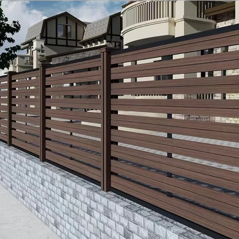 High quality Wholesale privacy fence wood composite wpc Fence Panels outdoor Garden Fence