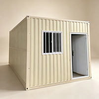 Casa Contenedor Prefabricada Desmontable a Prueba de Humedad, Venta al Por Mayor de Fábrica, Ventana Grande, Contenedor Corrugado, Alojamiento Temporal