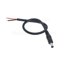 Haute qualité 12V 5A DC 5521 5525 DC5521 5.5MM X 2.5MM 2.1MM 5.5*2.1MM connecteur d'alimentation cc à câble en queue de cochon 18AWG 30CM
