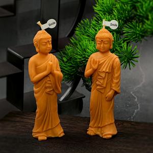 Moule à bougie en silicone 3D Bouddha assis en méditation, moule en résine Bouddha, moule en plâtre Bouddha aux mains croisées pour décoration intérieure DIY - Product Image 3