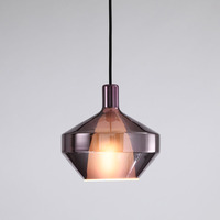 Luminaire suspendu de style industriel rétro créatif à tête unique, verre coloré, suspension centrale, hauteur réglable, lustres nordiques