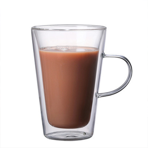 Tazze di vetro ad alto contenuto di borosilicato per mantenere le bevande calde tazze per uso domestico con manici o senza manici tazze per bevande calde - Product Image 1