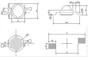 Composant optique <span class=keywords><strong>LED</strong></span> haute puissance en gros, puce émettrice 5W, blanc chaud, haute luminosité, angle de vision 120° pour projecteur - Product Image 4