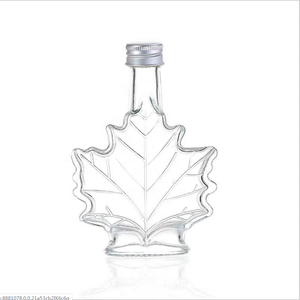 Bouteille en verre en forme de feuille d'<span class=keywords><strong>érable</strong></span>, 1 pièce, 100ml, nouveau design, pour Vodka - Product Image 5