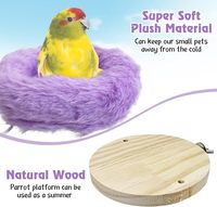 Weiches warmes Vogelnest Schlaf bett für Käfig Plüsch Papagei Hängematte für Sittich Lovebird Cockatoos Wellens ittiche (lila)
