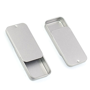 Caja de lata cuadrada <span class=keywords><strong>rectangular</strong></span> deslizante, herramienta de embalaje de grado alimenticio de Metal superior, regalo reciclable, caja de lata de caramelo de píldora de menta en cuatro colores - Product Image 4