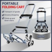 Chariot d'escalade pliable en alliage d'aluminium robuste Lupai Modèle 1030-6A avec 6 roues TPR, personnalisable OEM, capacité 100 kg, portable