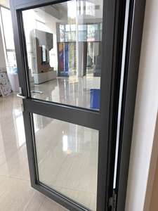 <span class=keywords><strong>Porte</strong></span> en aluminium à rupture <span class=keywords><strong>de</strong></span> pont thermique, usage commercial, lourde, véritable <span class=keywords><strong>porte</strong></span> d'entrée française à vitrage divisé avec des panneaux <span class=keywords><strong>de</strong></span> verre individuels pour vitrine - Product Image 6