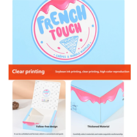 Boîtes à gaufres imprimées avec des dessins animés, personnalisables, résistantes à la graisse, cartons à pizza en papier pour emporter, emballage pour en-cas