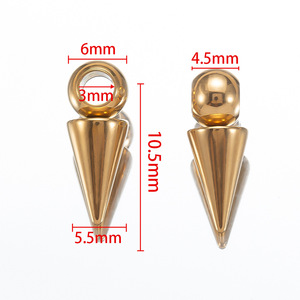 स्टेनलेस स्टील शंकु पेंडर स्पाइक रिवेट बेड्स पंक चार्म्स ड्रॉप इयररिंग्स सजावट पेंडेंट गहने बनाने की आपूर्ति - Product Image 6