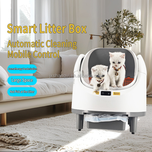 <span class=keywords><strong>Litière</strong></span> automatique pour <span class=keywords><strong>chat</strong></span> 68L avec contrôle Wi-Fi via application, dessus ouvert, élimination des odeurs, auto-nettoyante et sécurité multicouche - Product Image 2