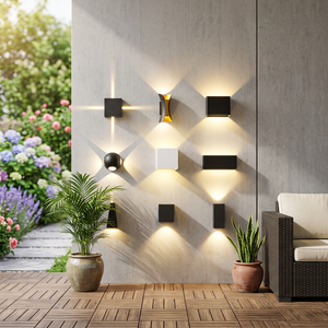 Lámpara de Pared <span class=keywords><strong>LED</strong></span> para Exteriores, Impermeable, Moderna y Creativa, para Jardín, Villa, Balcón, Valla, <span class=keywords><strong>Fachada</strong></span> - Product Image 1