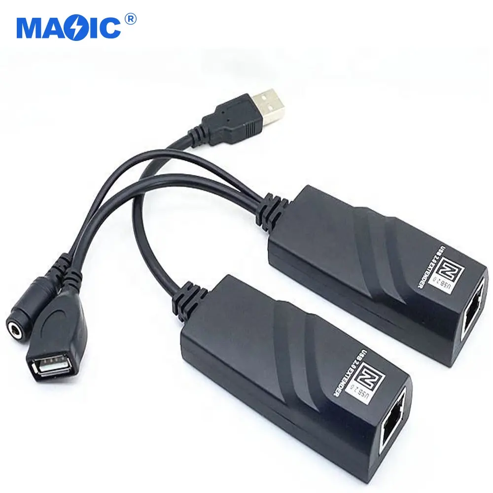 New 50M 100M USB Extend USB2.0 to RJ45 Extension Adapter Signal Amplifier Network Extender Signal to Network Cable Transmitter