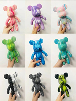 Ours en peluche fluide DIY en gros, ours violent blanc de 18/23/33/53/75/100 cm avec peinture acrylique coulée