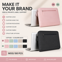 Housse d'ordinateur portable OEM personnalisée légère avec doublure en polaire Oxford résistante à l'eau pour le bureau, les trajets quotidiens et les voyages
