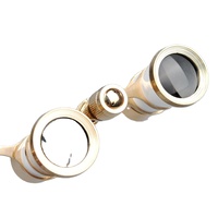 Jumelles de théâtre 3x25, lunettes d'opéra avec poignée et chaîne, télescope à prisme Bak4