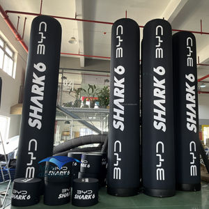 عمود إعلان شعار مطبوع مخصص أعمدة ترويج محكمة الغلق لفعاليات المعرض التجاري والسباق وسباق الماراثون - Product Image 1