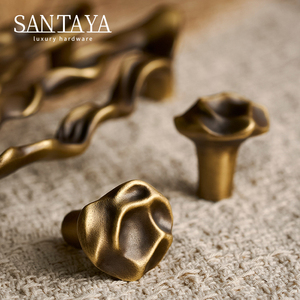 Santaya massief antiek messing handgrepen keukenkast grepen slaapkamer kledingkast ladeknoppen meubelgrepen - Product Image 2
