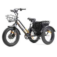 Tricycle électrique à 3 roues pour adultes, bicyclette de haute qualité, avec batterie, Stock en es