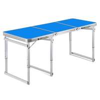 Ensemble de table et chaises pliantes contemporaines en alliage d'aluminium léger et personnalisable, avec base à trois pieds, idéal pour les pique-niques