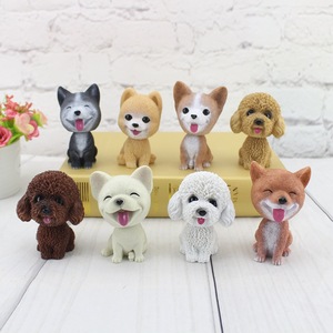 <span class=keywords><strong>Personnalité</strong></span> voiture accessoires résine artisanat secouant la tête chien conception personnalisée mignon Bobblehead Animal Statue ornement - Product Image 3