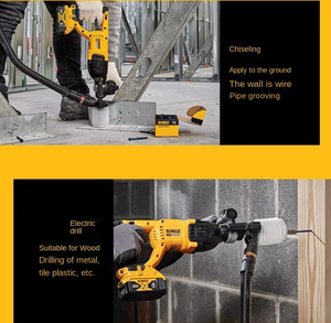 Martillo Perforador Profesional DCH133M2 <span class=keywords><strong>DEWALT</strong></span>, Martillo <span class=keywords><strong>Demoledor</strong></span> de Concreto, Martillo Rotatorio de 20v, Herramientas para Uso Industrial - Product Image 5