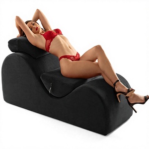 Sedia Erotica di Lusso Liberator Esse per Coppie, Design Ergonomico, Schiuma ad Alta Densità, Velluto Nero, Comfort Migliorato - Product Image 1
