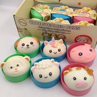 Jouet Squishy en Gros TPR Licorne Arc-en-ciel Animal en Forme de Boulette de Soupe Simulée Anti-Stress Sensoriel Unisexe