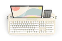 Keyboard Membran Private Mold B503 Actto BT 5.0 Nirkabel Retro Tipe Menulis dengan Penyangga Terintegrasi untuk Tablet dan Ponsel KC CE RoHS FCC TELEC